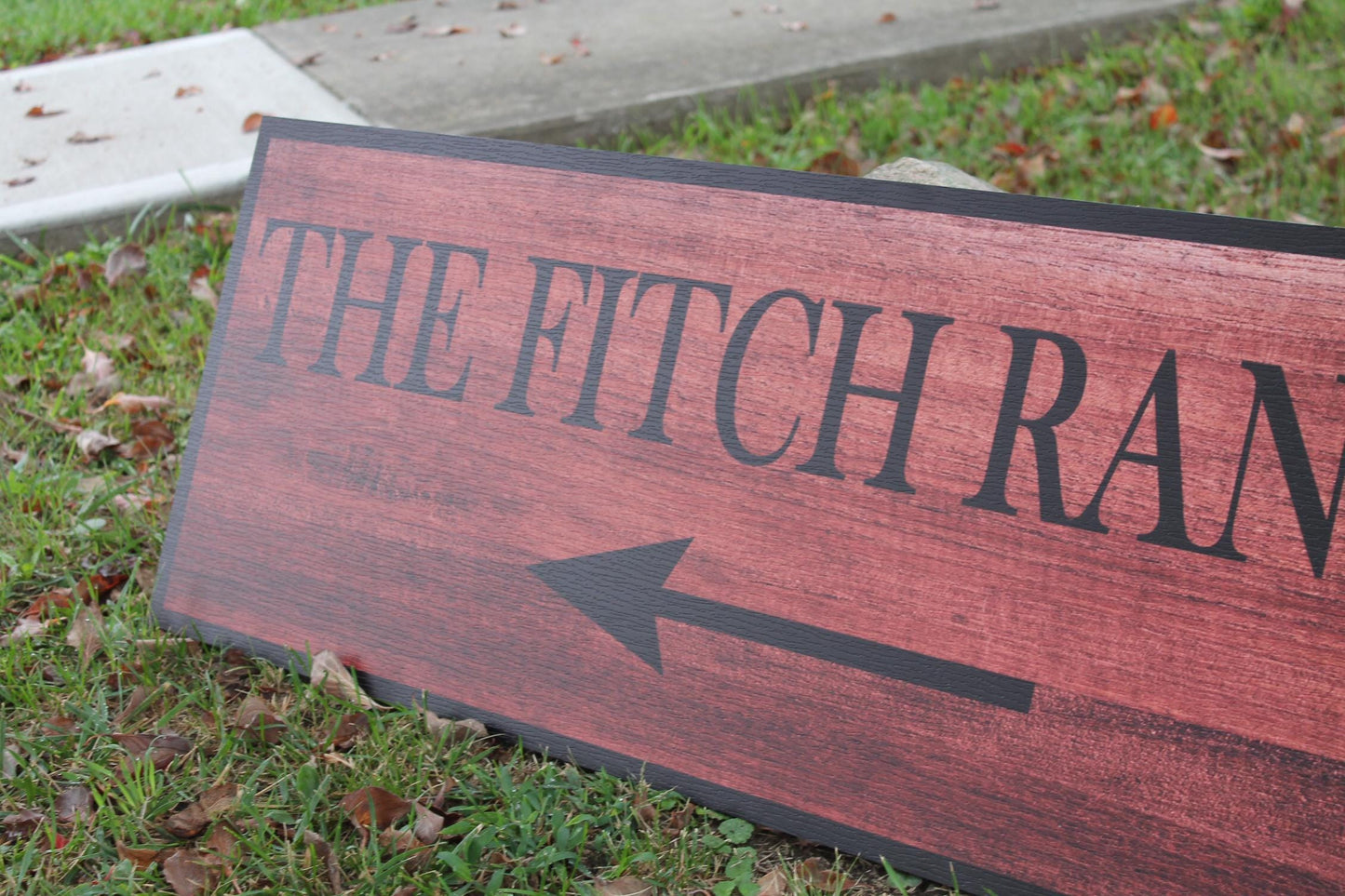 Custom Farm Ranch Arrow Family Outdoors Signage Personalized Rectangle Smooth Printed Weatherproof Waterproof Durable Sustainable PVC