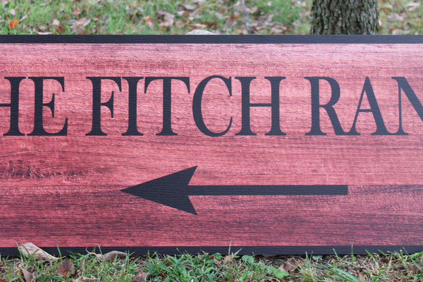Custom Farm Ranch Arrow Family Outdoors Signage Personalized Rectangle Smooth Printed Weatherproof Waterproof Durable Sustainable PVC