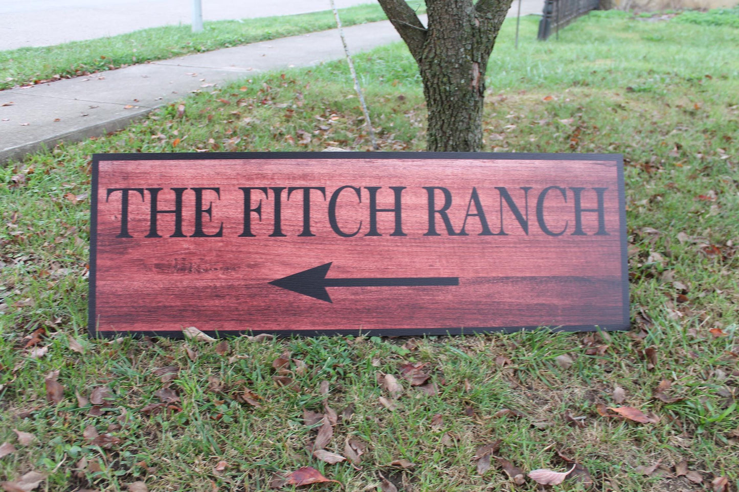Custom Farm Ranch Arrow Family Outdoors Signage Personalized Rectangle Smooth Printed Weatherproof Waterproof Durable Sustainable PVC
