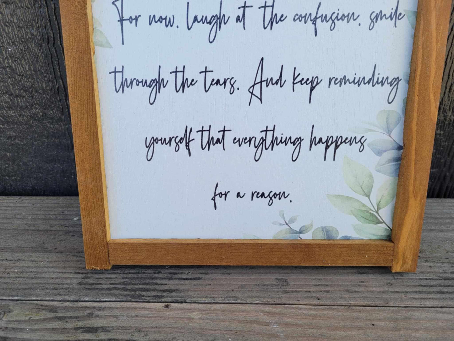 Someday Inspirational Quote Wood Sign UV Ink 3D Raised Text Font Script Homey Simple Sign Farmhouse Cute Primitive Framed Housewarming Gift