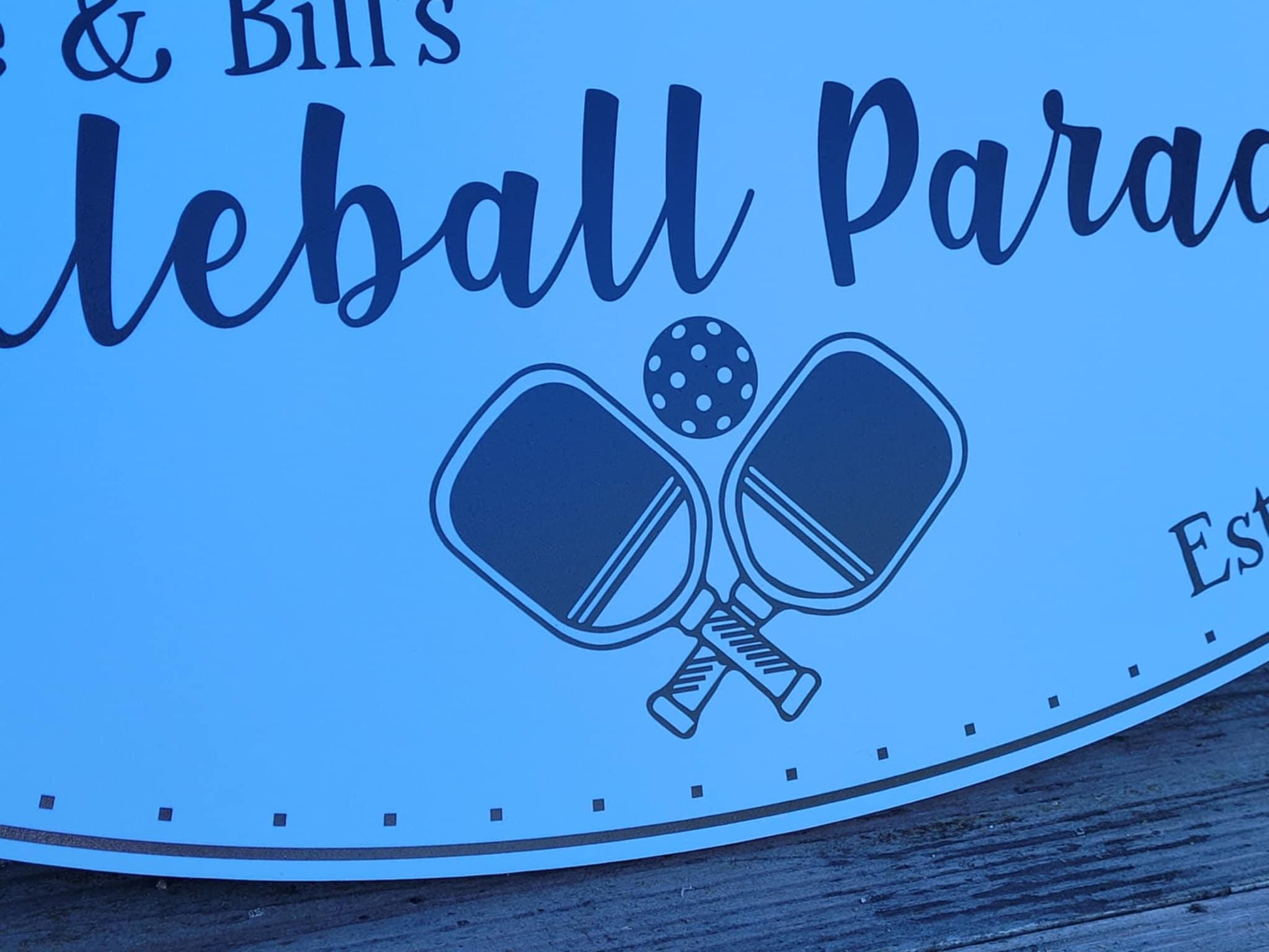 Pickleball Oval Weatherproof Sign Sports PVC Plastic Smooth Personalized Ready for your Business Logo Outdoor Printed Custom