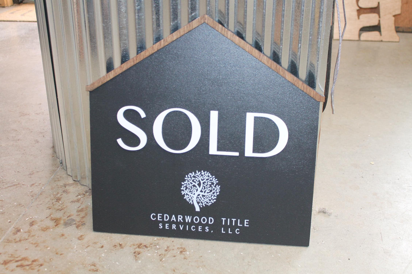 SOLD Real Estate Sign Business Hanging Property Sign Business Custom Personalized Home Decor Plaque Color Wood Print 3D Personalize Realty