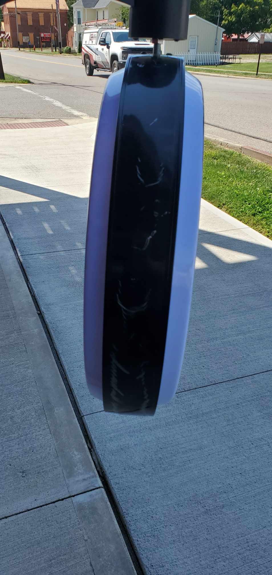 Custom Light lit led store front entrance Outdoor Round Blade Sign Wall Rotating Mounted Circle for your business display your logo