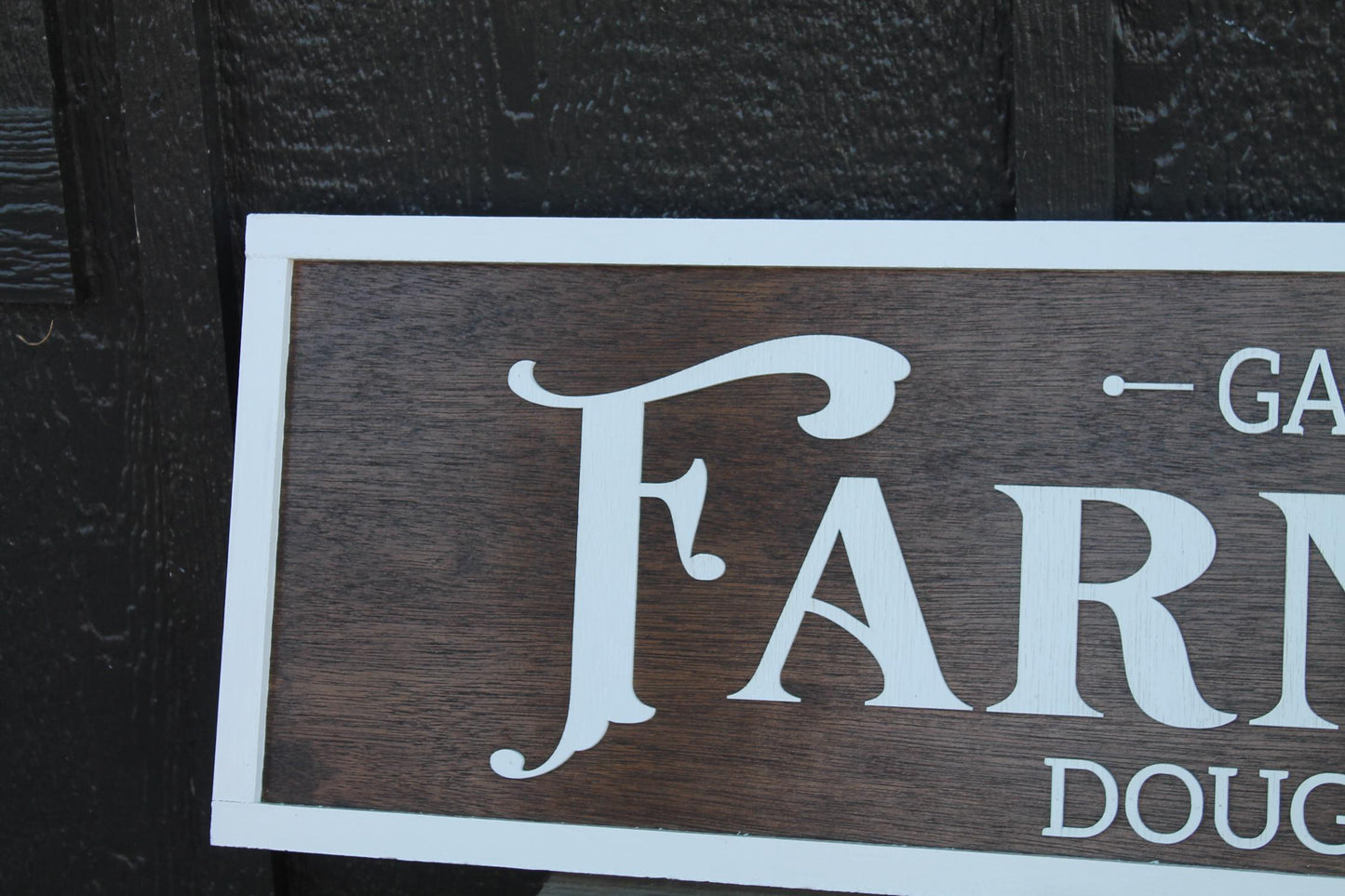 Large Family Sign 3D Large Custom Farmstead Sign Over-sized Rustic Wood Brown and White Country Western Ranch Your Name Established Custom