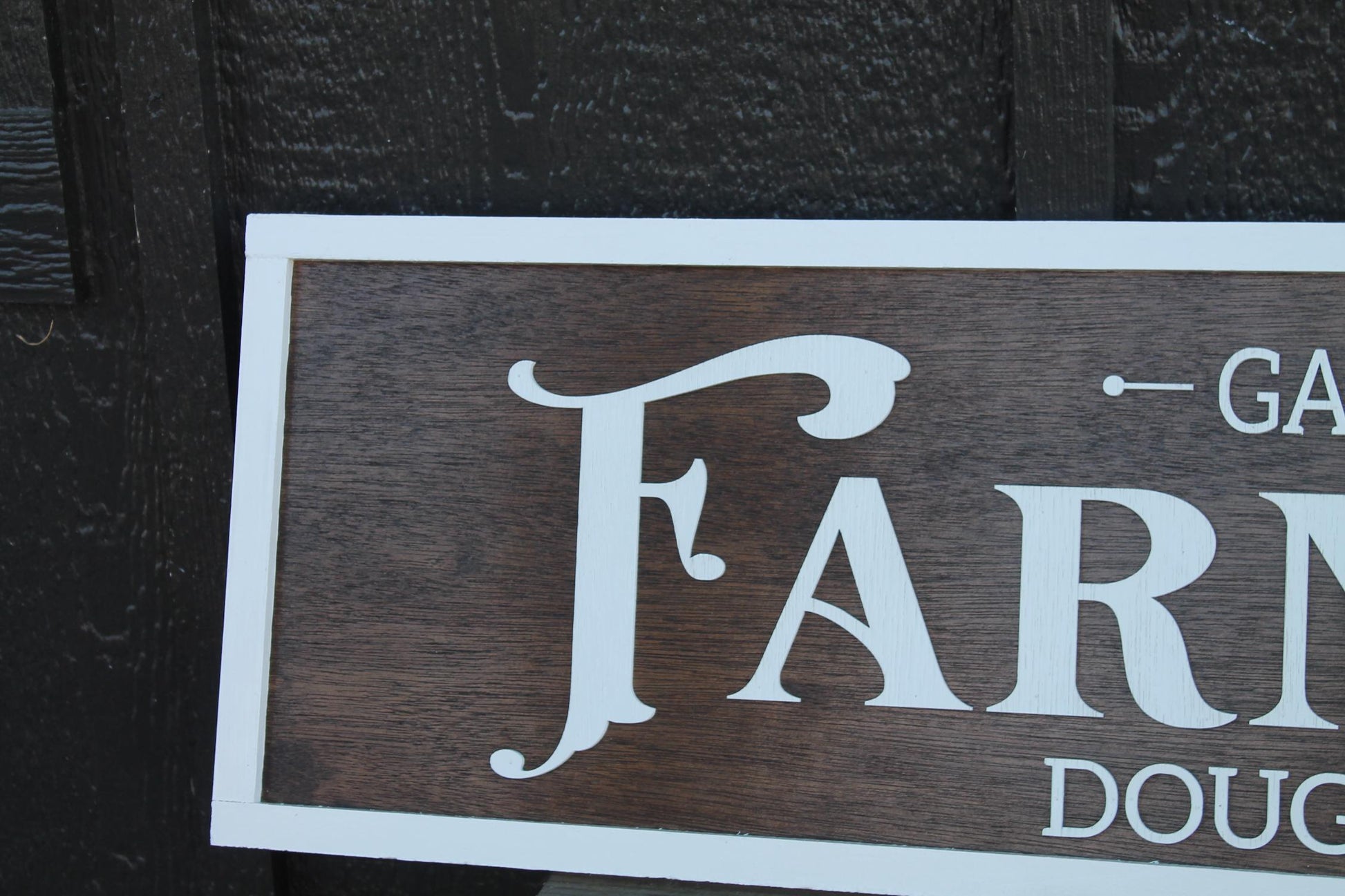 Large Family Sign 3D Large Custom Farmstead Sign Over-sized Rustic Wood Brown and White Country Western Ranch Your Name Established Custom