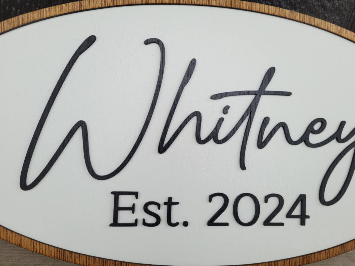 Last Name Established Sign Your name Family Name Wedding Gift Homestead Indoor Outdoor Your Logo Home Laser Cut Wooden Sign Farmhouse