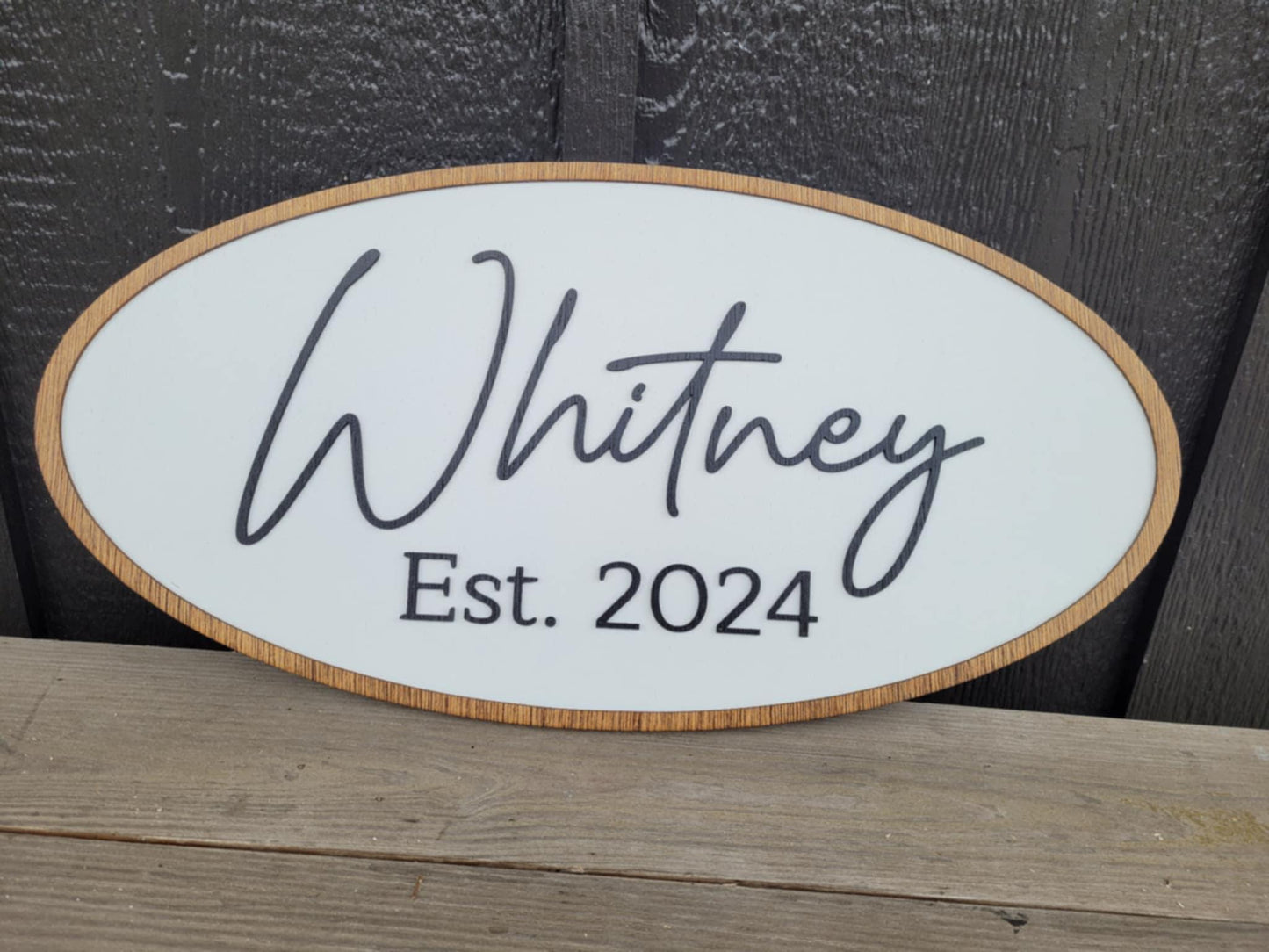 Last Name Established Sign Your name Family Name Wedding Gift Homestead Indoor Outdoor Your Logo Home Laser Cut Wooden Sign Farmhouse
