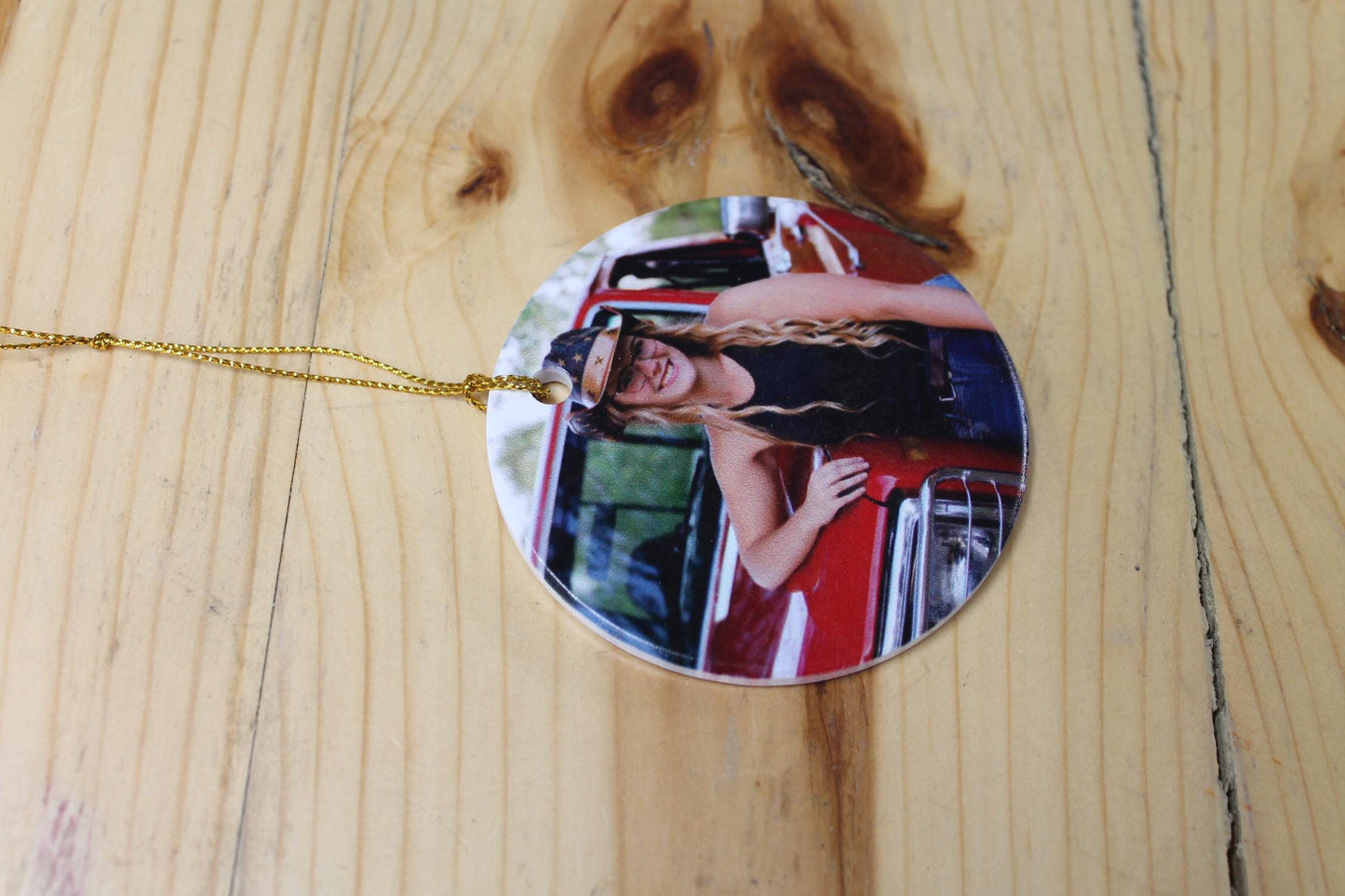 Ceramic Photo Ornament Keepsake Image Graduation Baby Birthday Printed Christmas Gift Giftable Personalized Birthday Memory Round Holiday