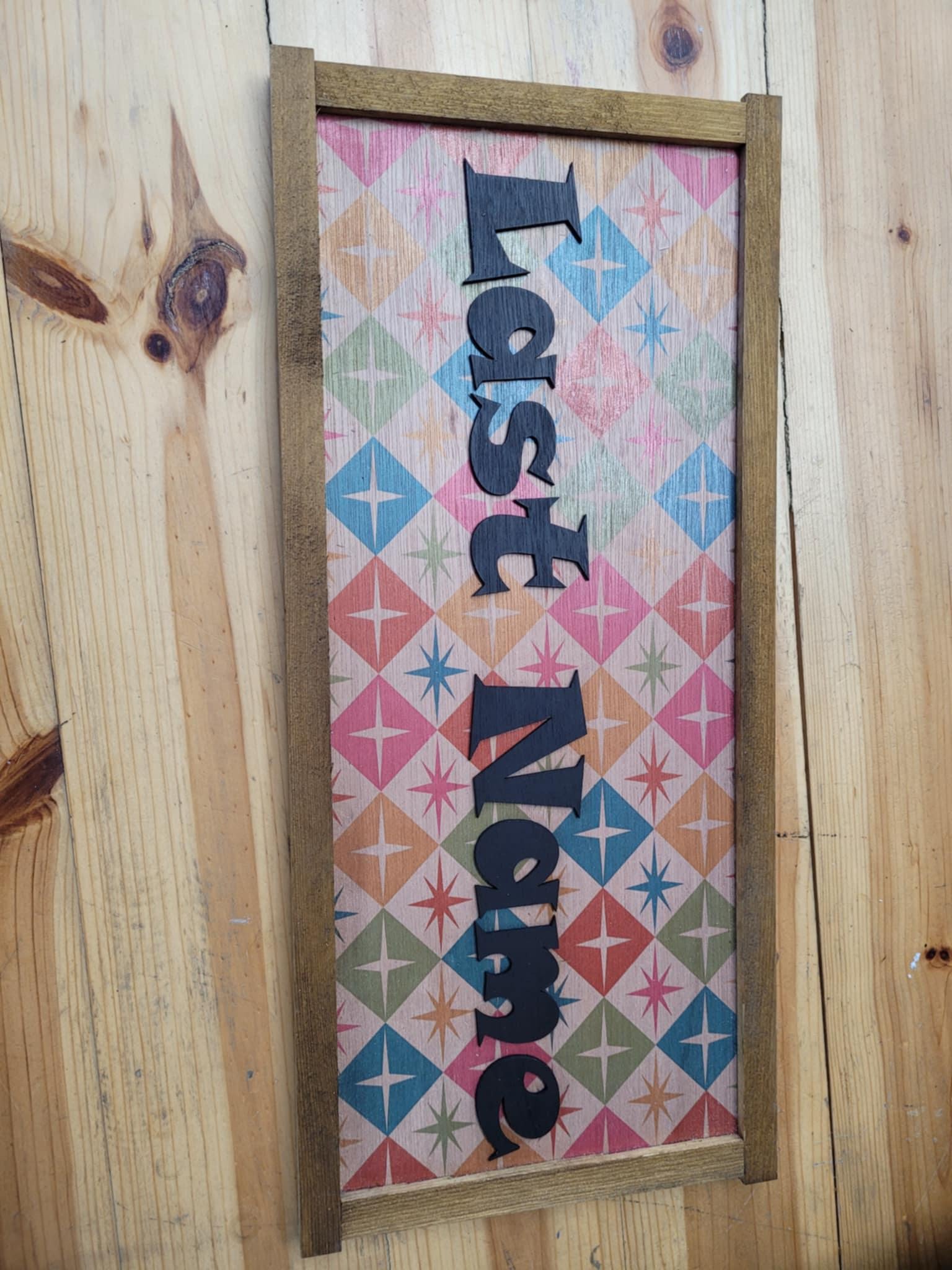 Custom Personalized Name Sign Family Gift Established Sign Dorm Room UV 3D Raised Text Made To Order Indoor Outdoor Patio Basement Signage
