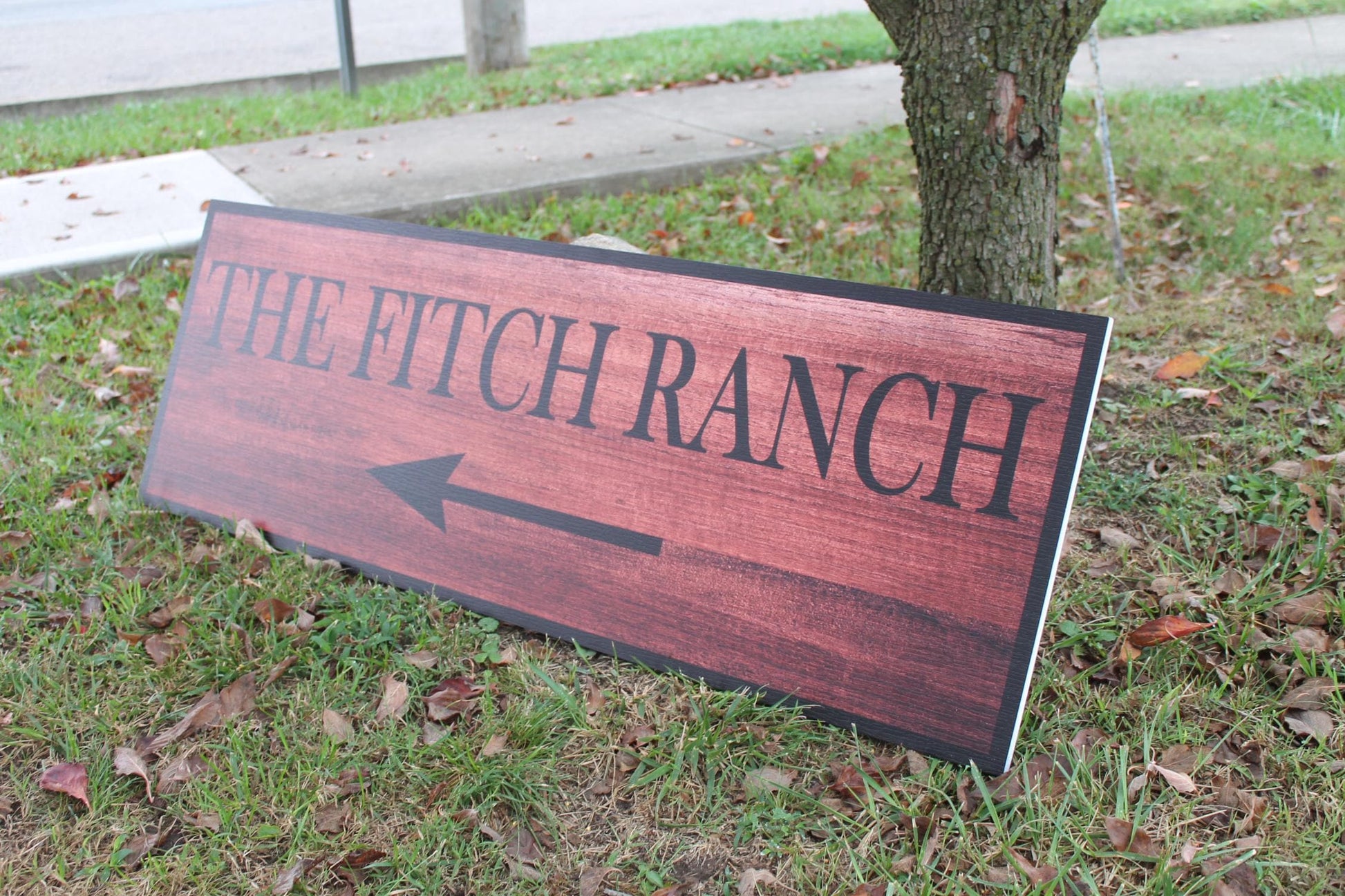 Custom Farm Ranch Arrow Family Outdoors Signage Personalized Rectangle Smooth Printed Weatherproof Waterproof Durable Sustainable PVC
