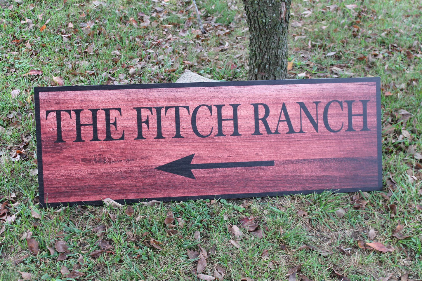 Custom Farm Ranch Arrow Family Outdoors Signage Personalized Rectangle Smooth Printed Weatherproof Waterproof Durable Sustainable PVC