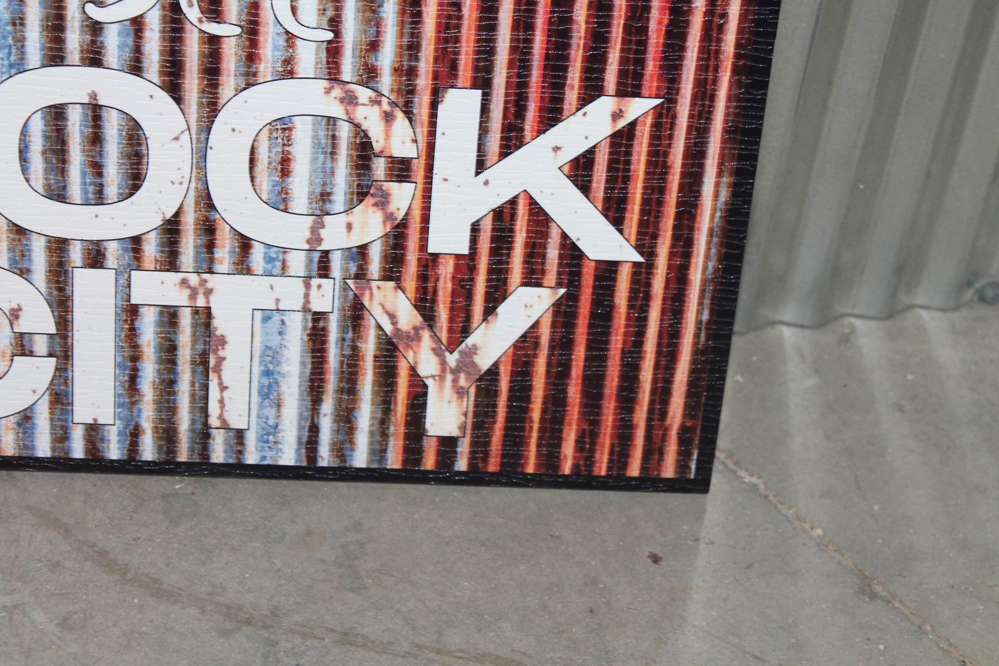 See Rock City Faux Metal UV Print Hanging Decorative Rustic Sign Country Pretty Outdoor Decor House PVC Square