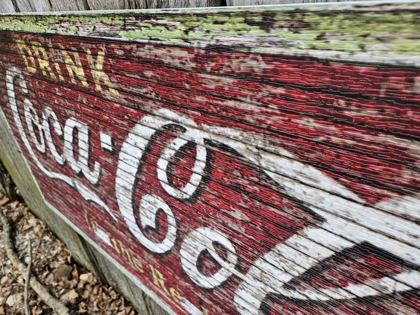 Antique Coca-Cola Barn Sign Coke PVC Textured Finish Weatherproof Fade Resistant Rustic Waterproof Decor soda Printed Outdoor