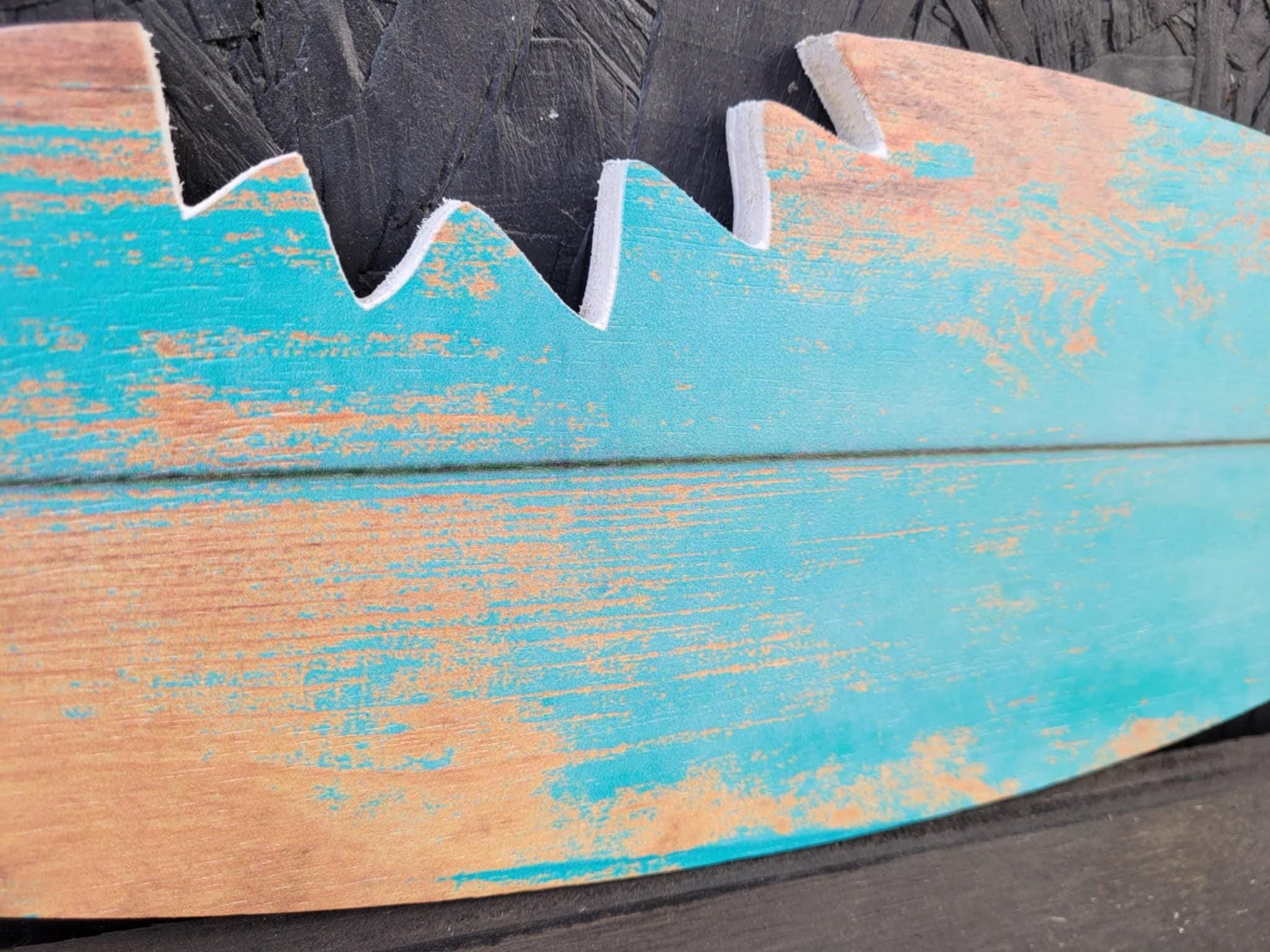 Shark Bite Surfboard Sign Custom to your business decor needs use your logo Printed on PVC