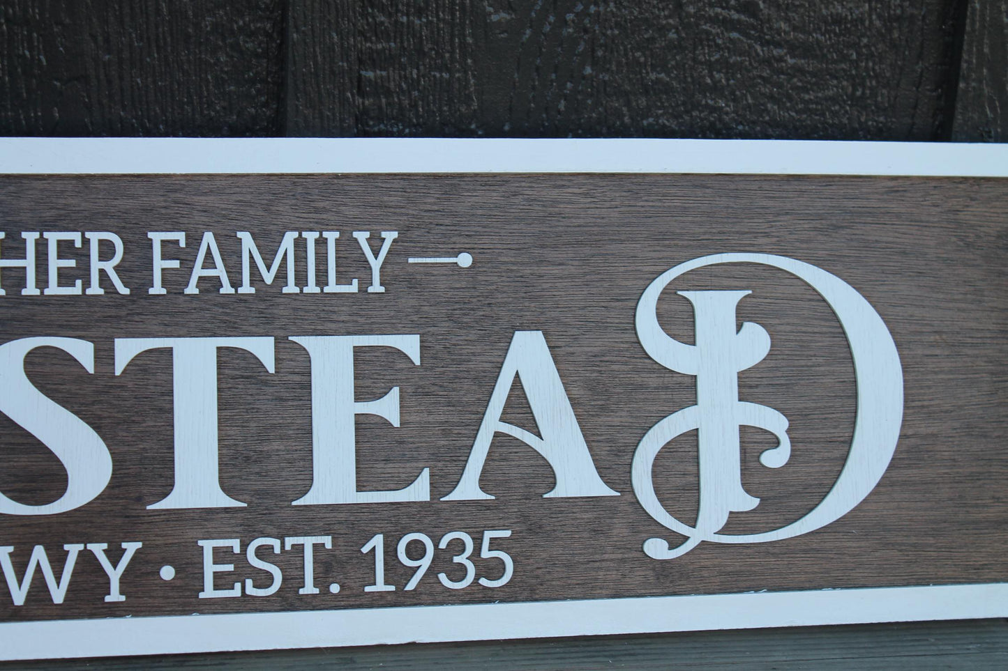 Custom Farm Large Sign Over-sized Rustic Wood Laser Cut Out 3D Extra Large Sign Footstepsinthepast Established Homestead Handmade Farmstead
