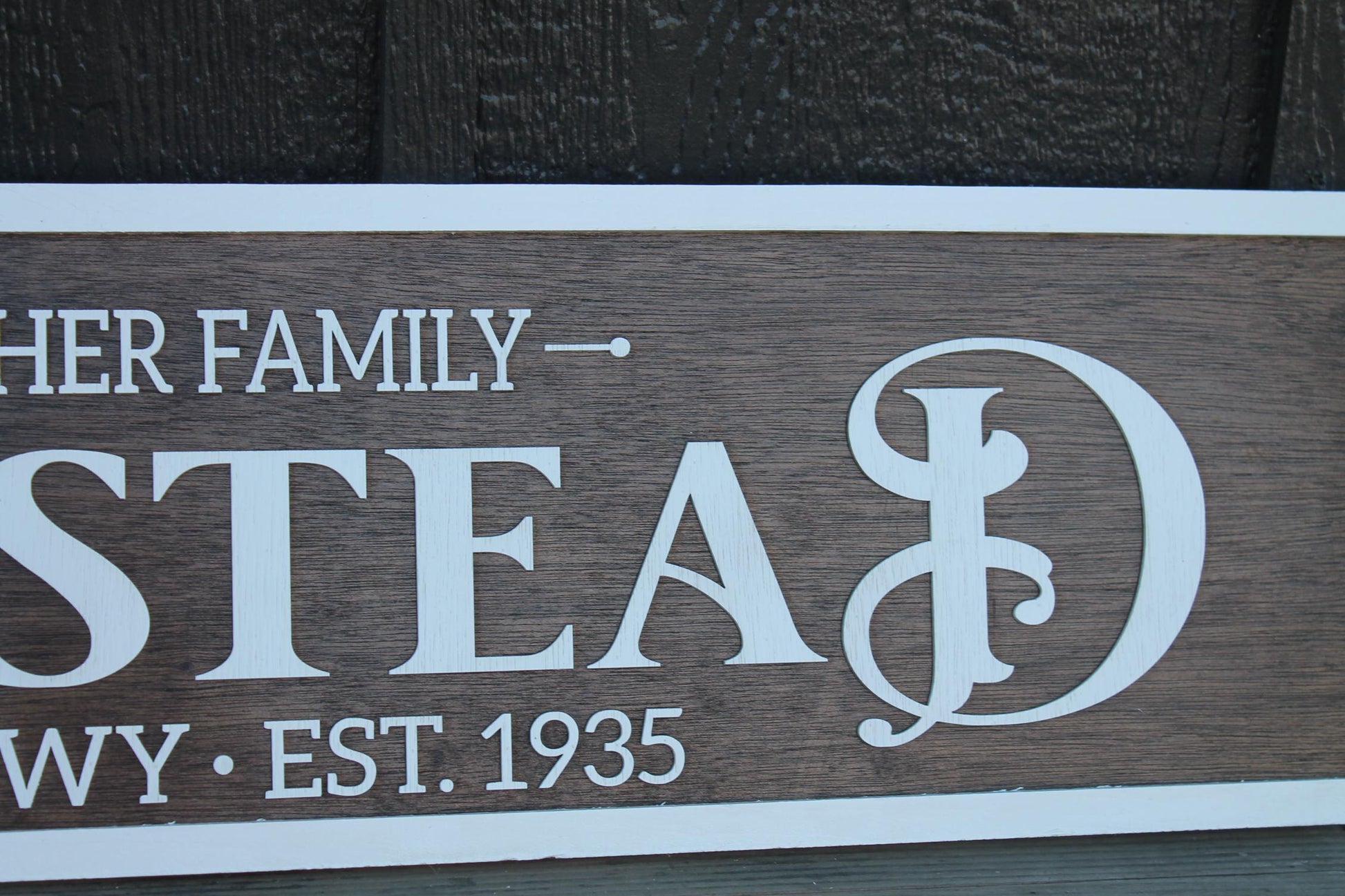 Custom Farm Large Sign Over-sized Rustic Wood Laser Cut Out 3D Extra Large Sign Footstepsinthepast Established Homestead Handmade Farmstead