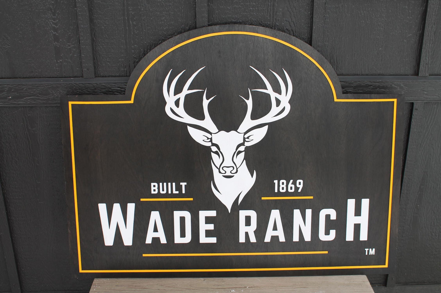 Custom Ranch Sign Deer Head Rustic Farmhouse Cabin Décor Personalized Family Ranch Name Sign Built Date Sign Western Outdoor Sign Country