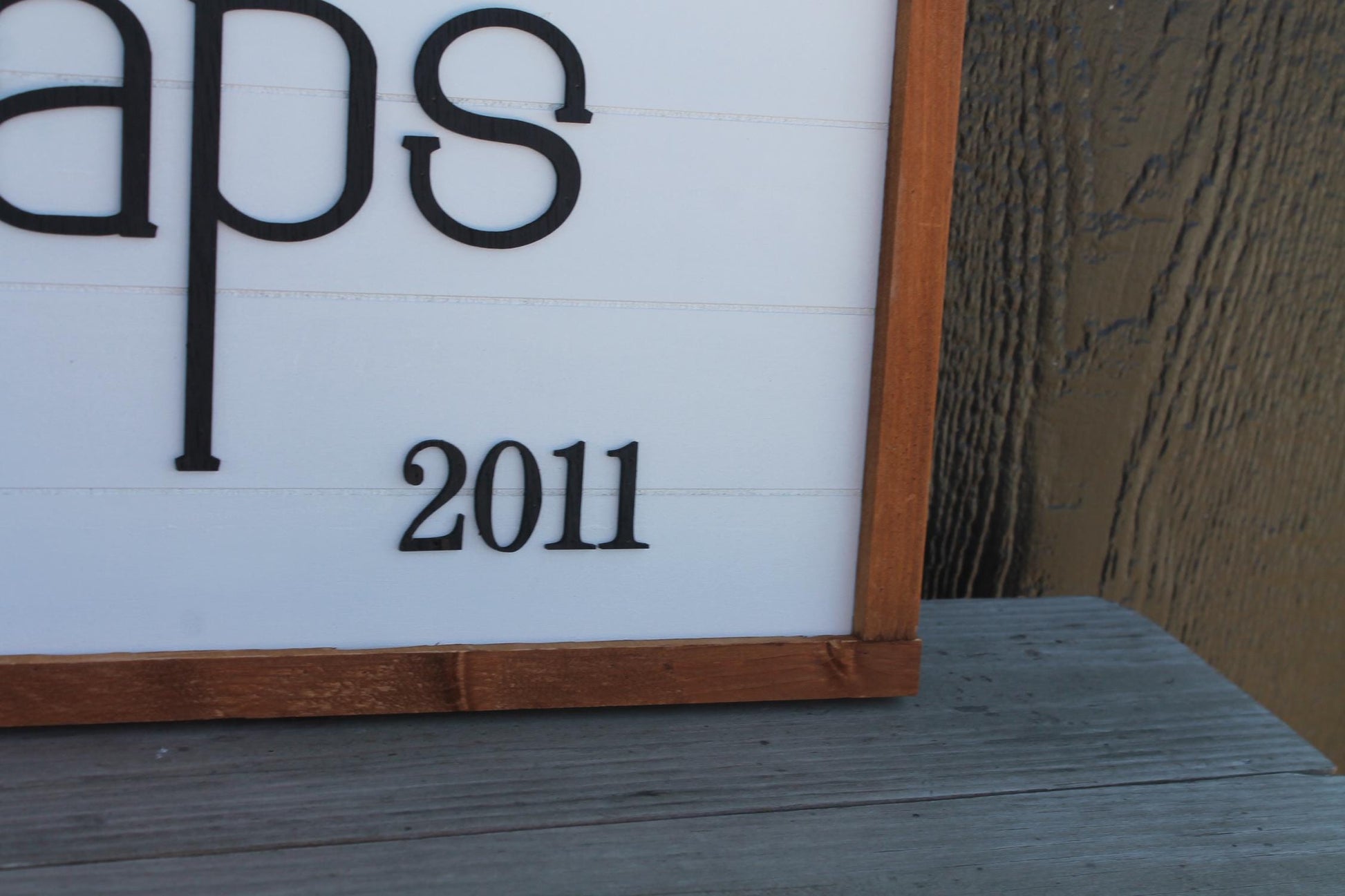 Personalized Custom Family Name Values Sign Wedding Gift Established Icon Rustic 3d Text Handmade Wooden Décor Farm
