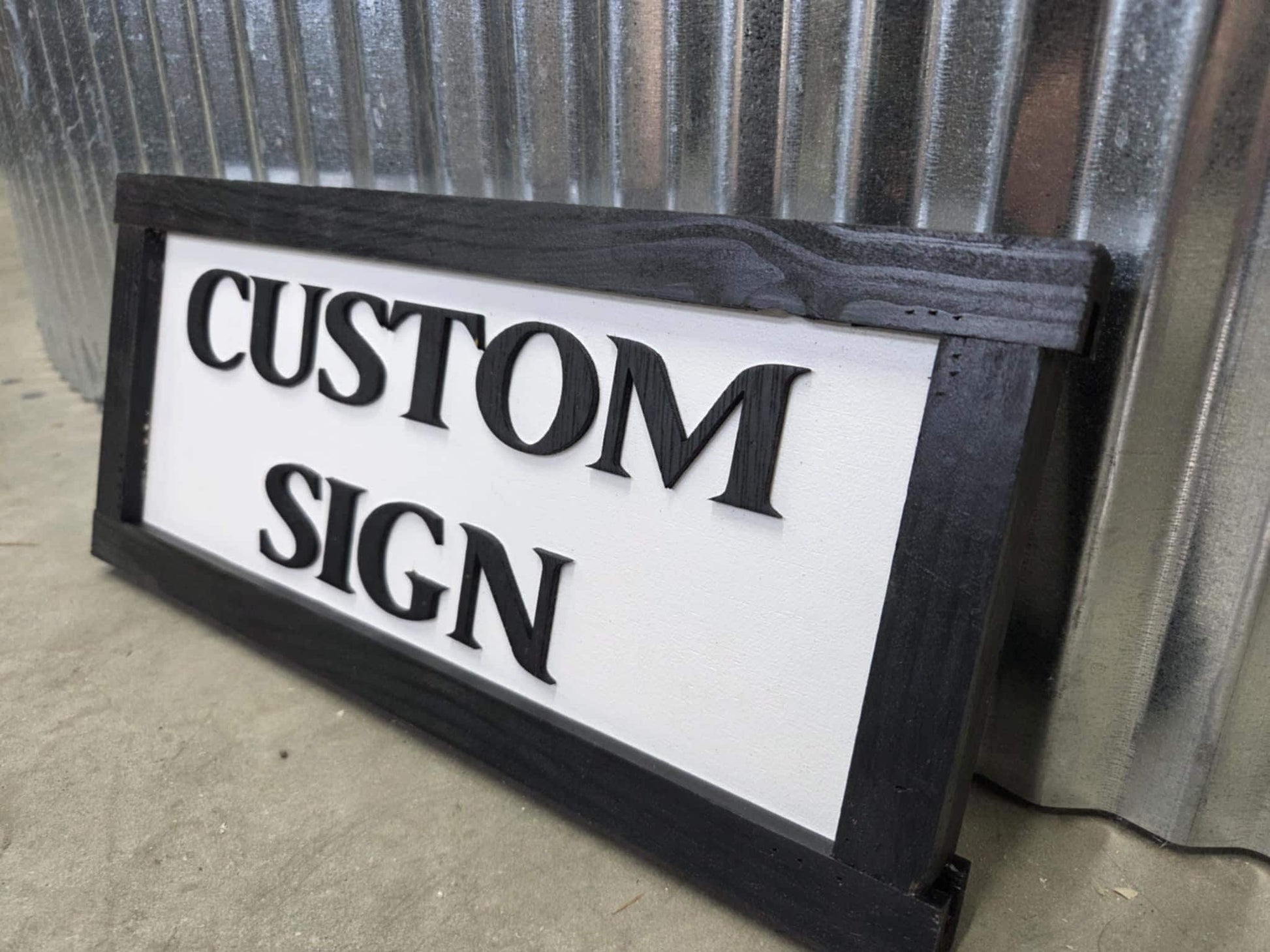 Personalized Custom Sign Rustic 3d Text Handmade Wooden Décor Farm