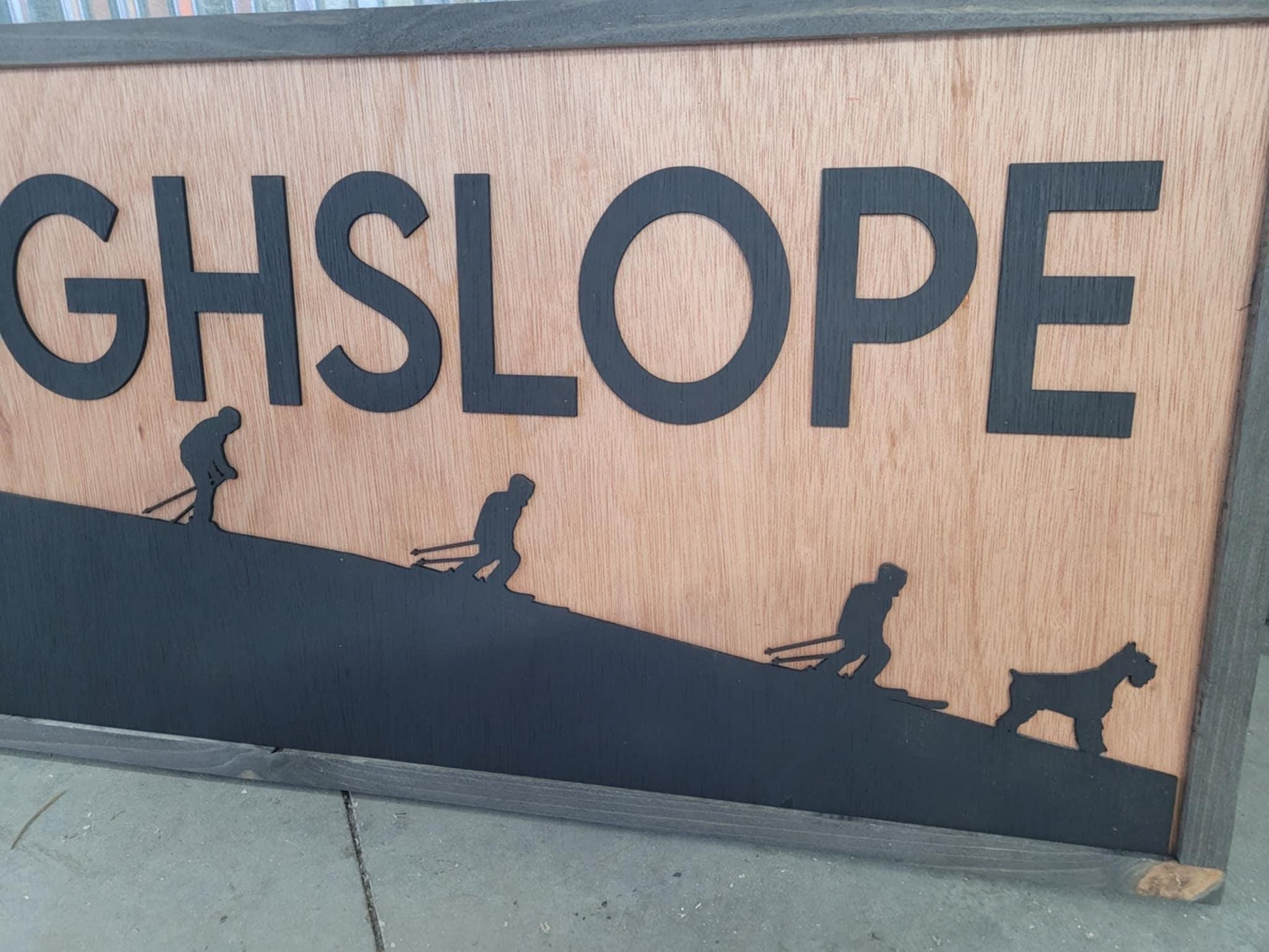 Custom Family Name Large Sign Over-sized Rustic Wood Laser Cut Out 3D Extra Large Sign Homestead Handmade Farm Skiing Slope Family Ski