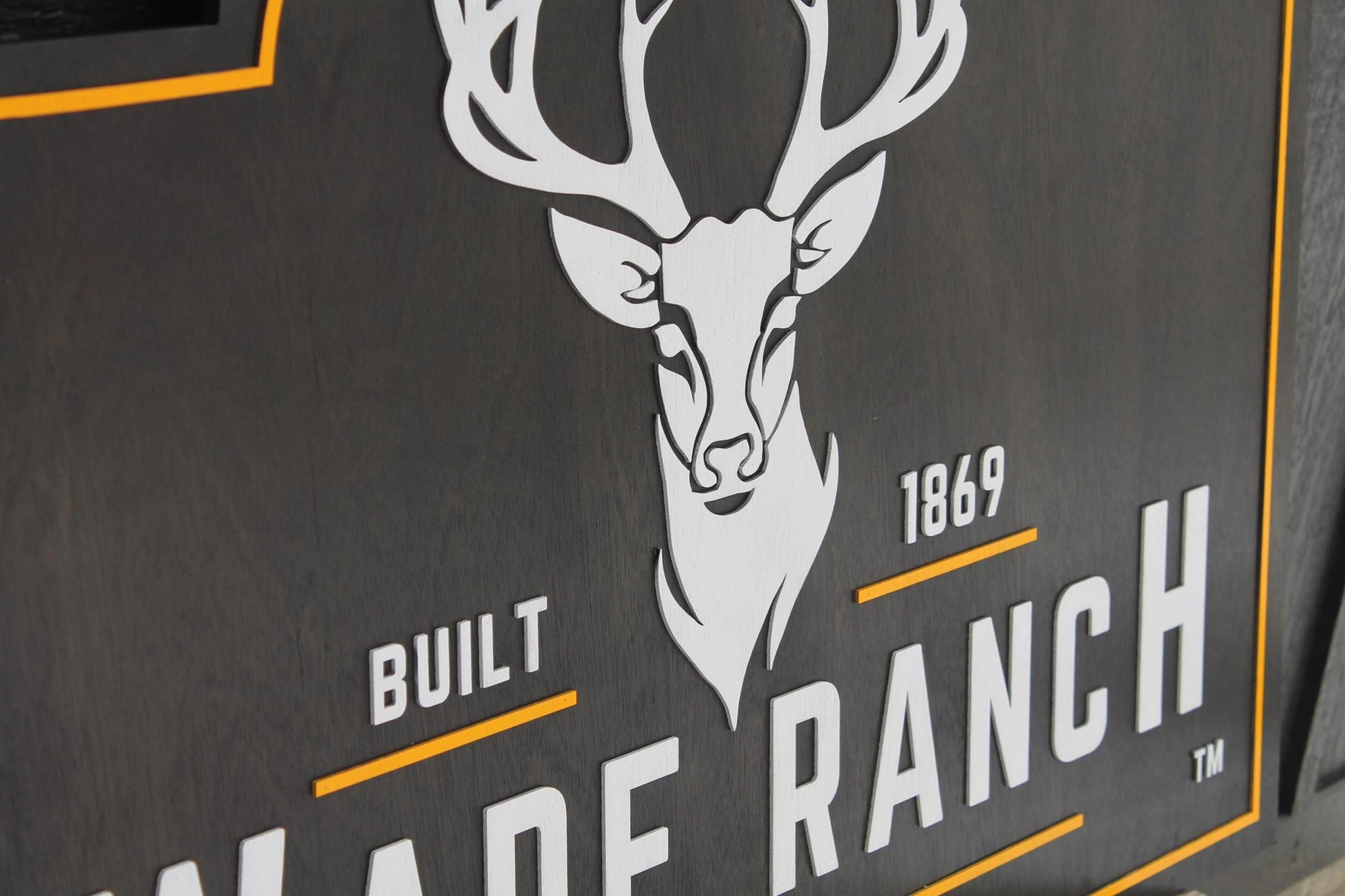 Custom Ranch Sign Deer Head Rustic Farmhouse Cabin Décor Personalized Family Ranch Name Sign Built Date Sign Western Outdoor Sign Country