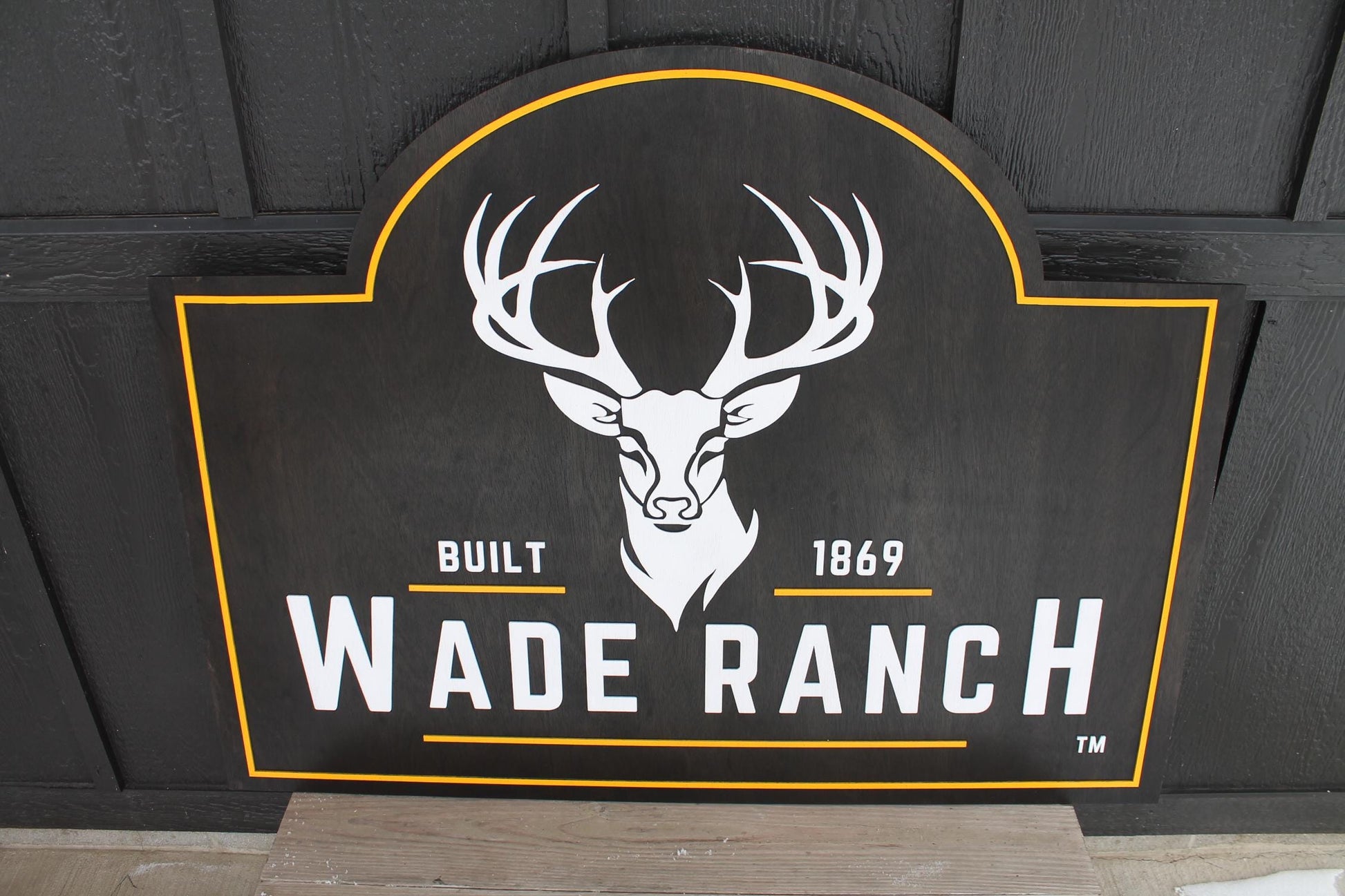 Custom Ranch Sign Deer Head Rustic Farmhouse Cabin Décor Personalized Family Ranch Name Sign Built Date Sign Western Outdoor Sign Country