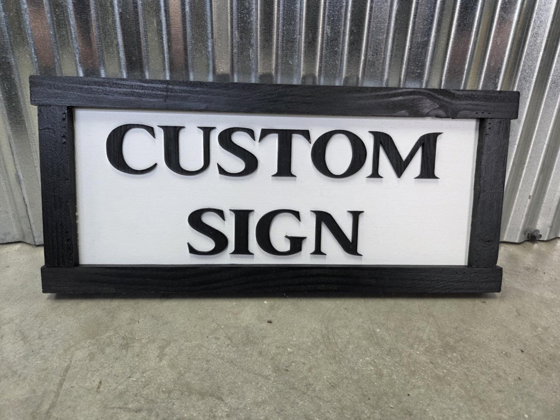 Personalized Custom Sign Rustic 3d Text Handmade Wooden Décor Farm