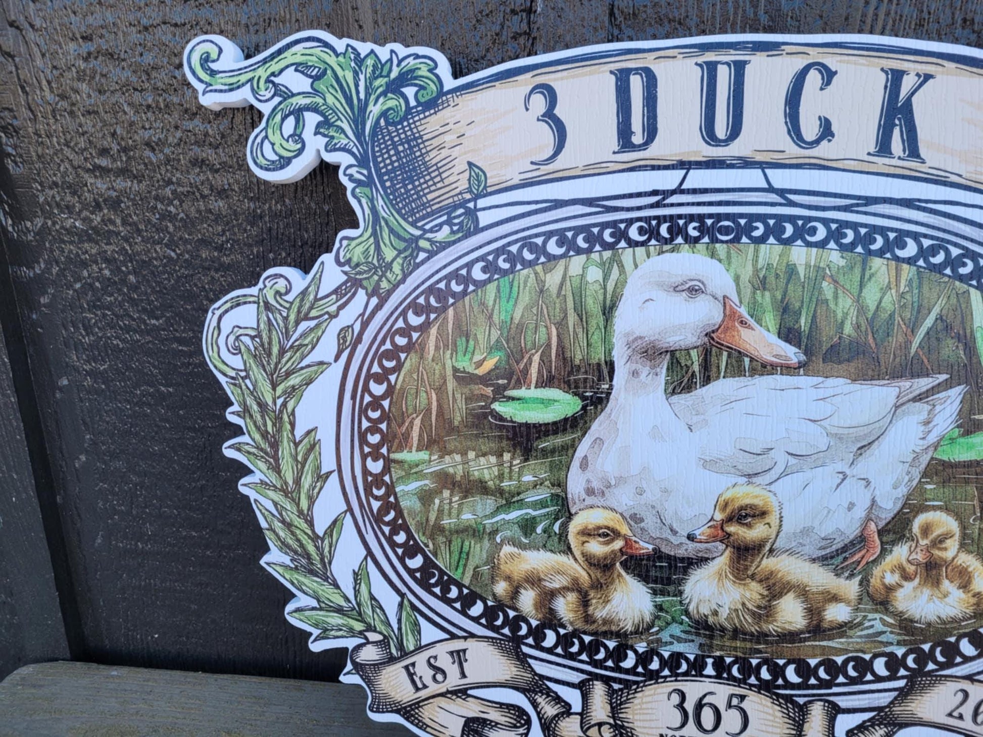 Duck Ranch Farm Personalize Waterproof Sign Smooth Custom Cut Signage Outdoor Ready for your Business Logo