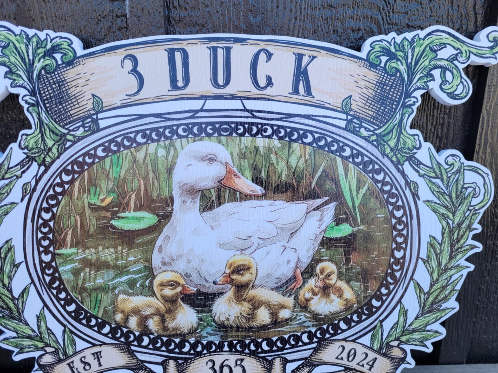 Duck Ranch Farm Personalize Waterproof Sign Smooth Custom Cut Signage Outdoor Ready for your Business Logo