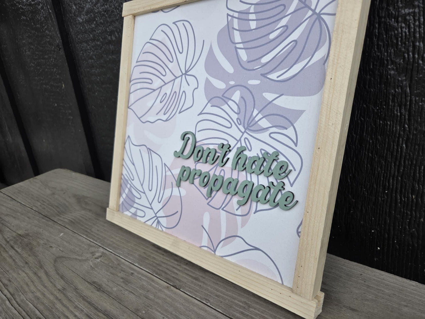 Don't hate propagate flowers palm tree leaves leaf grow plants garden gardening 3D printed tropical rainforest