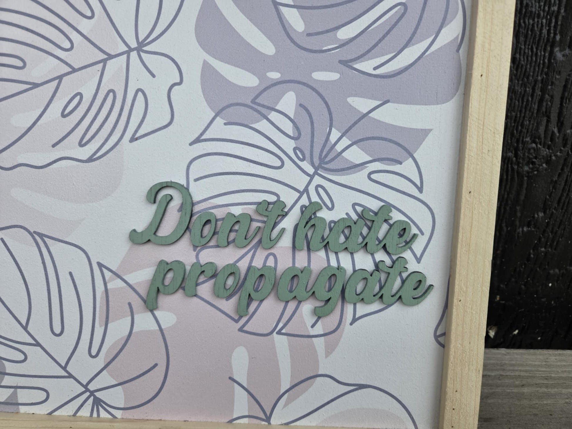 Don't hate propagate flowers palm tree leaves leaf grow plants garden gardening 3D printed tropical rainforest