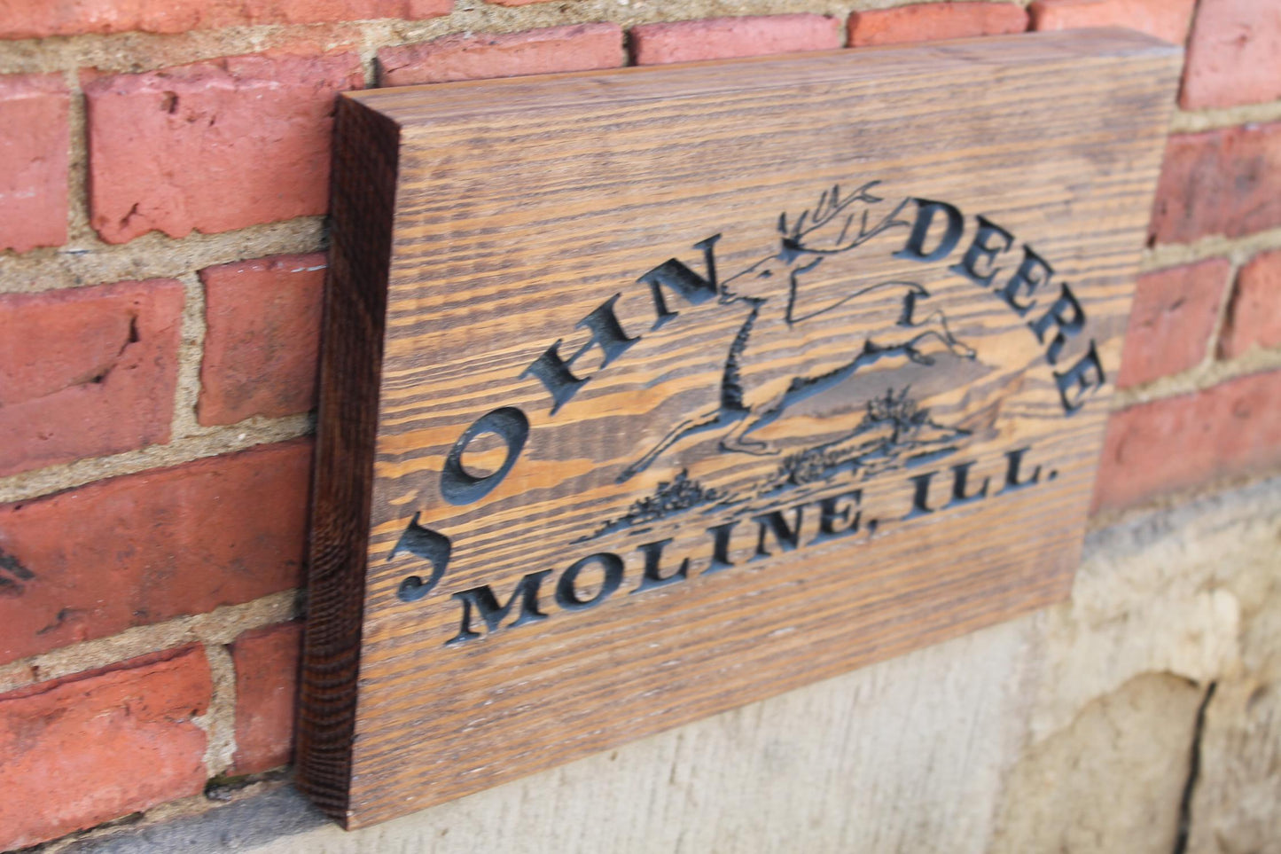 John Deere Tractor Engraved Sign Farmer Farm Ranch Mower Moline Illinois Country Pride Deer Mechanic Workshop Barn Man Cave Garage Farmhouse