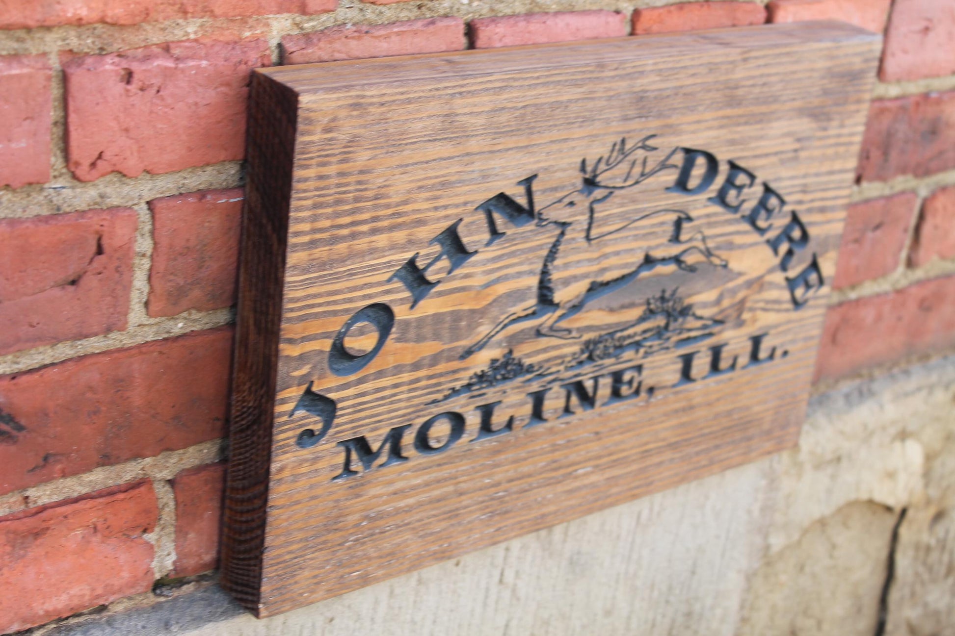 John Deere Tractor Engraved Sign Farmer Farm Ranch Mower Moline Illinois Country Pride Deer Mechanic Workshop Barn Man Cave Garage Farmhouse