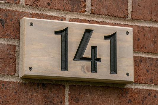 House Number Address Business Address Sign Numeral Directional Engraved Color Filled Standout Street Address Wooden Sign Routed Custom Sign