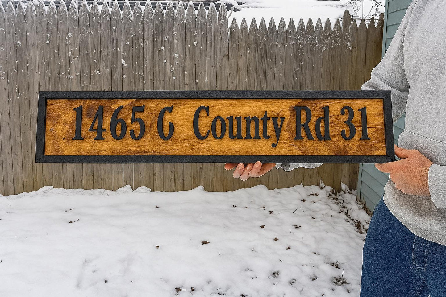 Address Sign, 3D, Large Custom Address Sign, Over-sized Rustic, Wood, Laser Cut Out, Extra Large, Sign Footstepsinthepast
