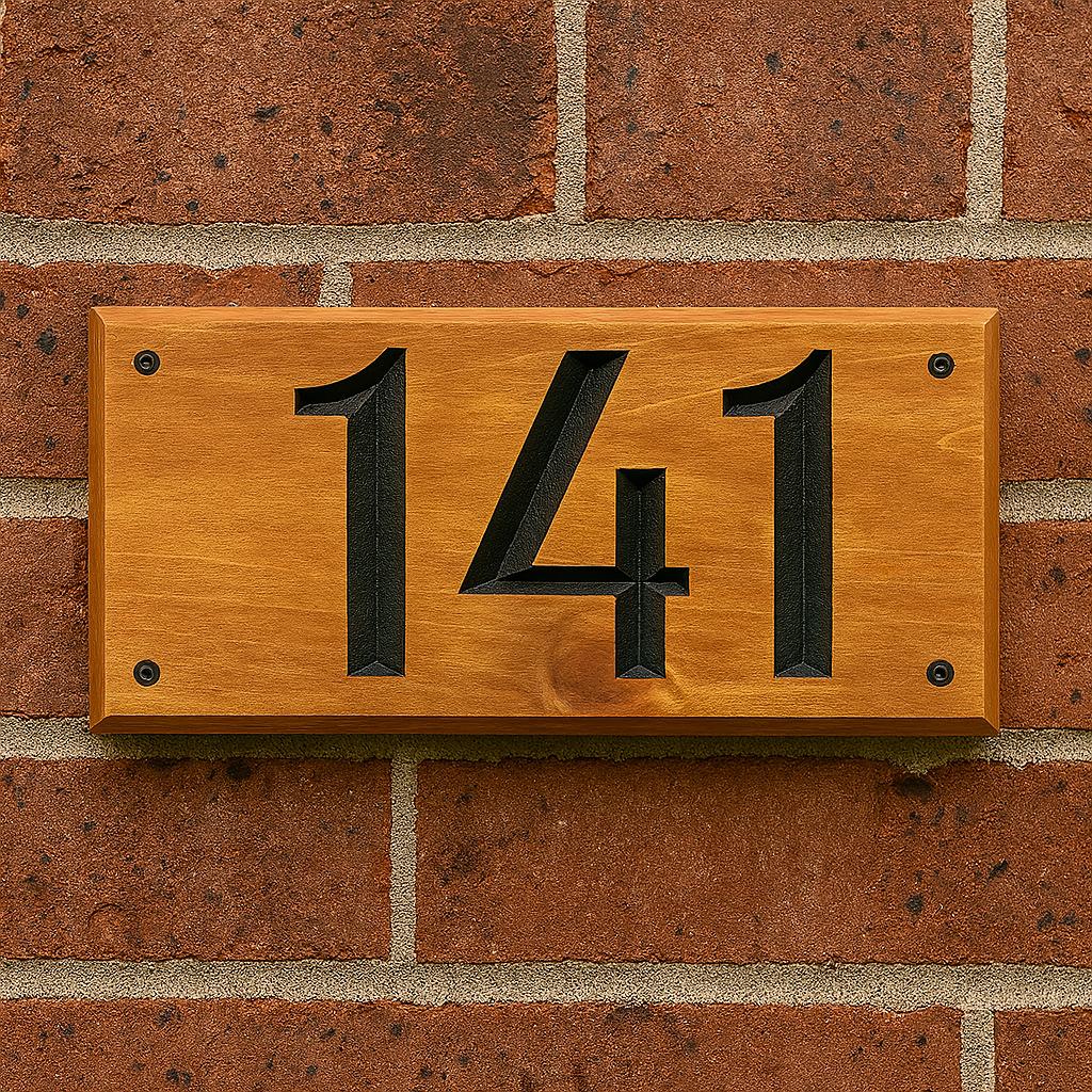 House Number Address Business Address Sign Numeral Directional Engraved Color Filled Standout Street Address Wooden Sign Routed Custom Sign
