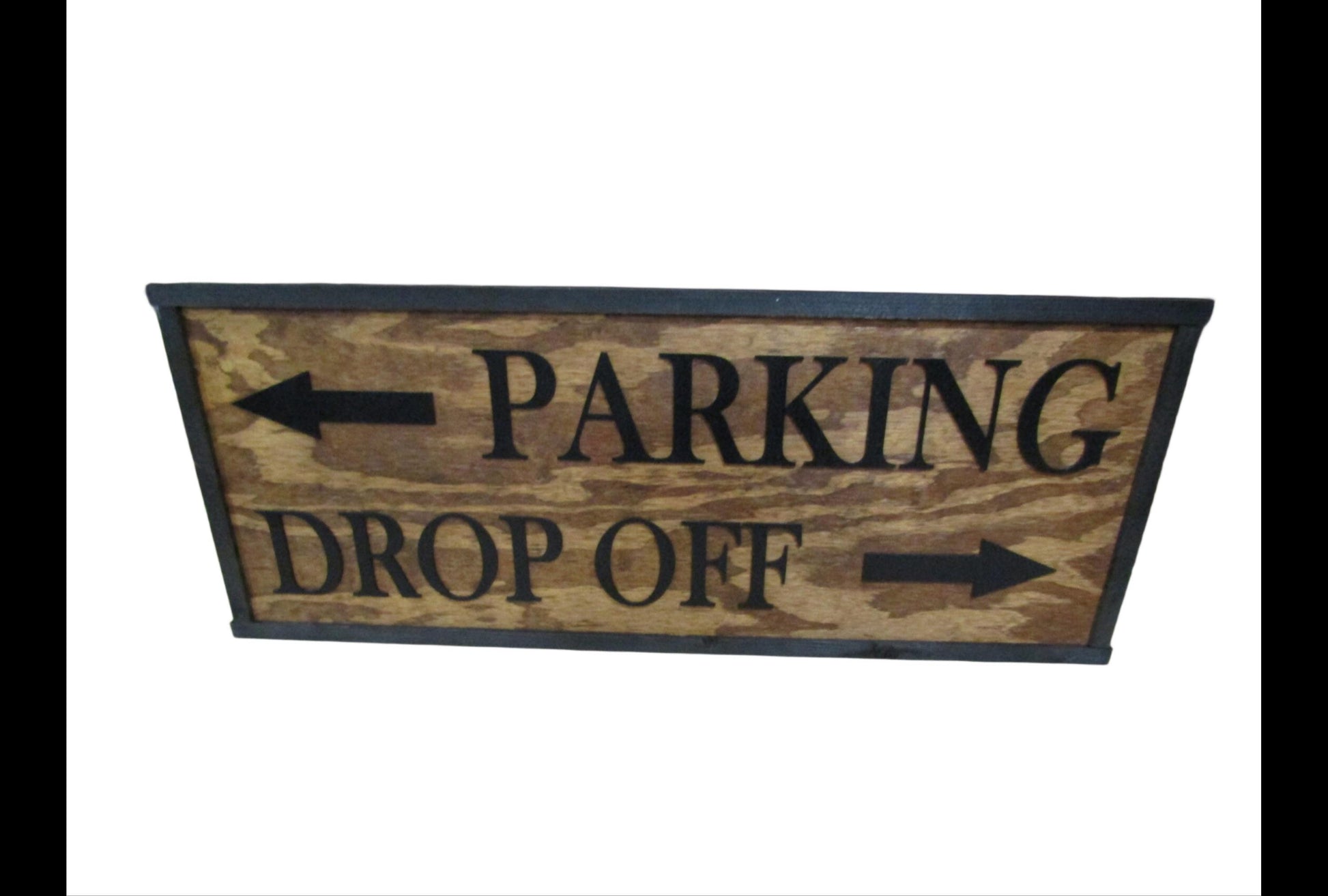 Custom Directional Sign Parking Lot Company Address Signage Commerical Oversized Rustic Business Wood Laser Cut Out 3D Extra Large Handmade
