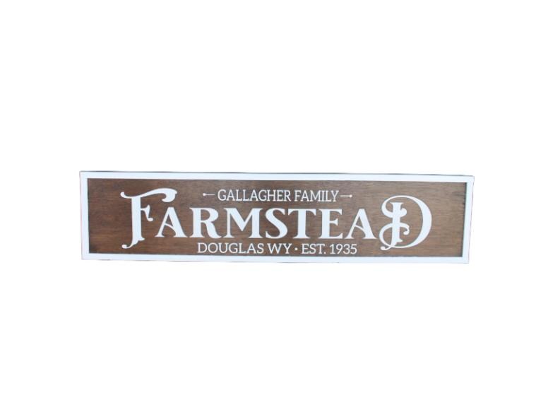Custom Farm Large Sign Over-sized Rustic Wood Laser Cut Out 3D Extra Large Sign Footstepsinthepast Established Homestead Handmade Farmstead