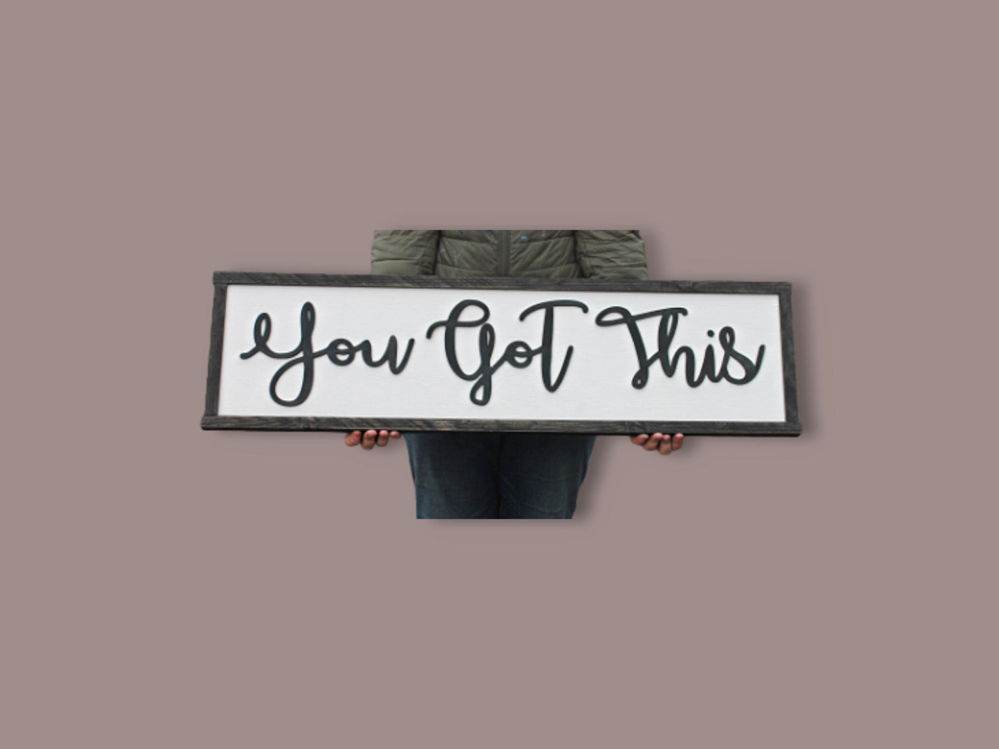 Inspirational Sign You Got This Raised Text Wood Sign Décor Office Conference Room Art Large Over Sized Rustic Primitive Shabby Chic 3D