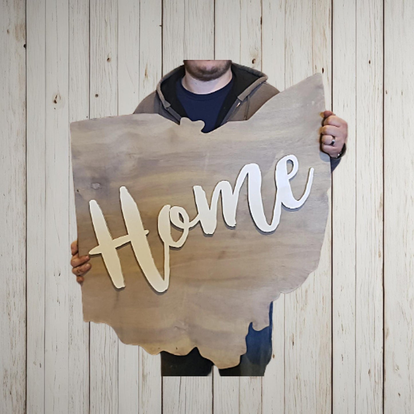 Ohio State Wood Sign, Home Sign, Raised Letters, Over Sized, Large State Sign, Your State, Custom, Cutout, Wooden, Wood, Extra Large
