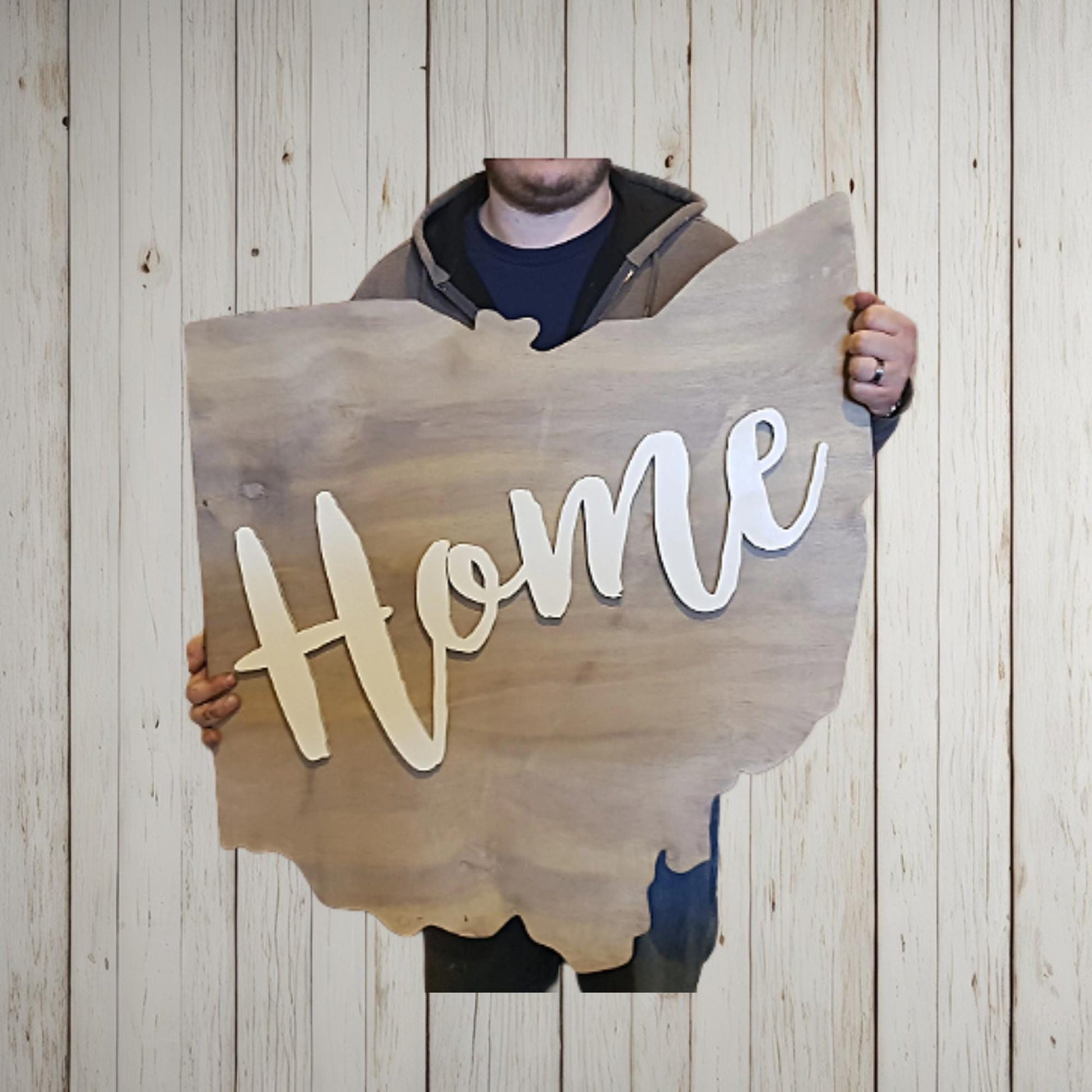 Ohio State Wood Sign, Home Sign, Raised Letters, Over Sized, Large State Sign, Your State, Custom, Cutout, Wooden, Wood, Extra Large