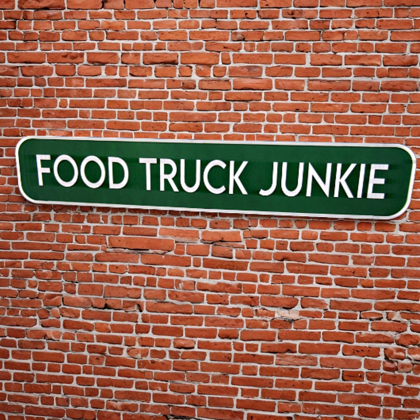 Custom Wood Handmade Sign Food Truck Signage Commerical Food Handmade Green Personalized Grill Outdoor Eating Festival On The Go 3D Large