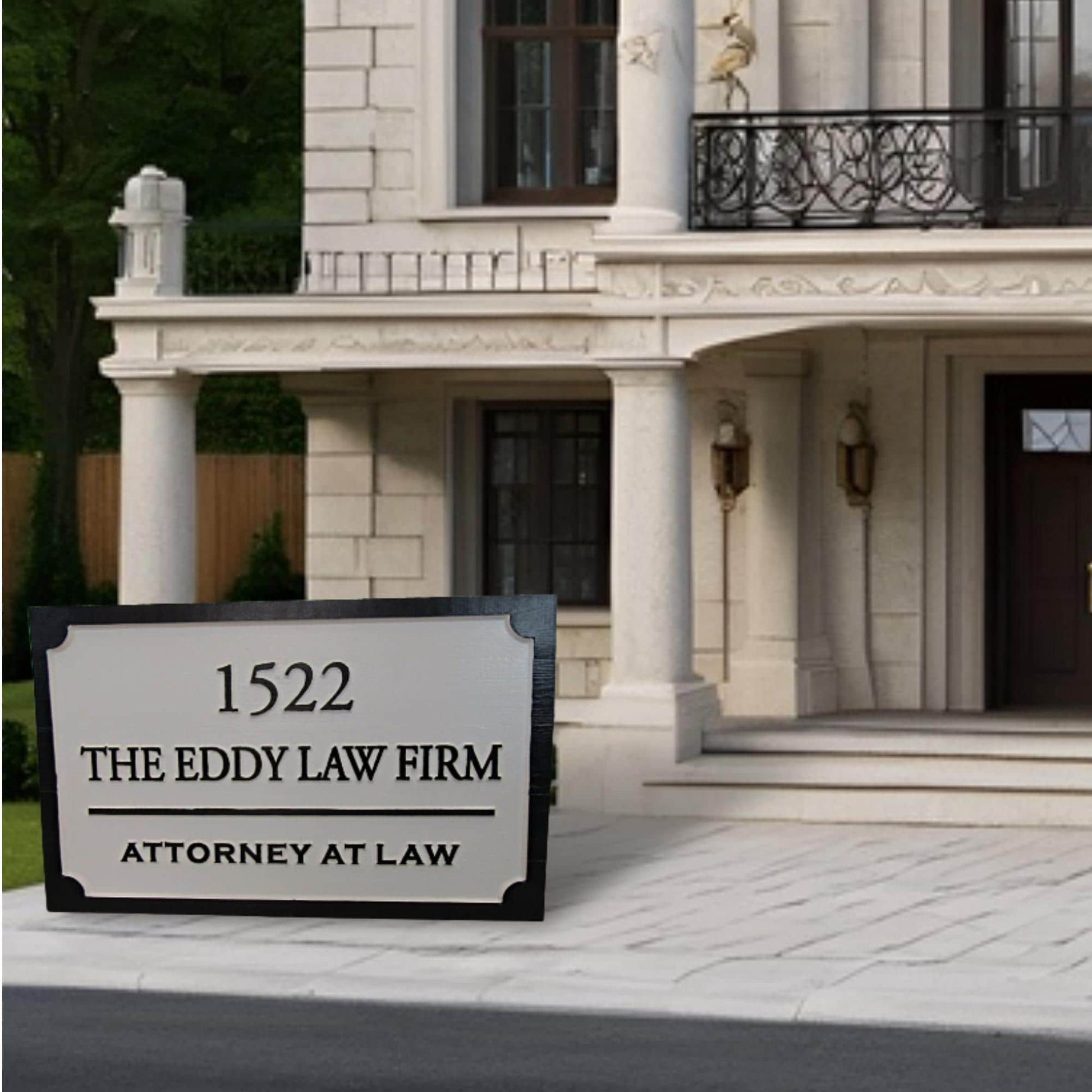 Custom Wood Sign Law Firm Indoor Address Attorney At Law Outdoor Wooden Engraved Large Routed Thick Wooden Sign Commerical Signage