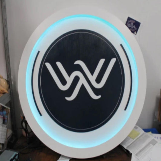 Custom Logo Wood Lit Commercial Neon Business Sign LED Entrance Remote Electric Light Up Use your Logo Wood Wooden Design Open Sign