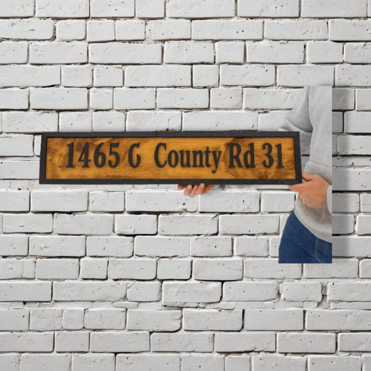 Address Sign, 3D, Large Custom Address Sign, Over-sized Rustic, Wood, Laser Cut Out, Extra Large, Sign Footstepsinthepast