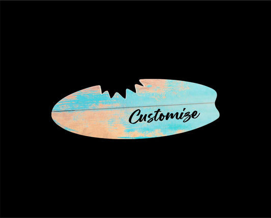 Shark Bite Surfboard Sign Custom to your business decor needs use your logo Printed on PVC