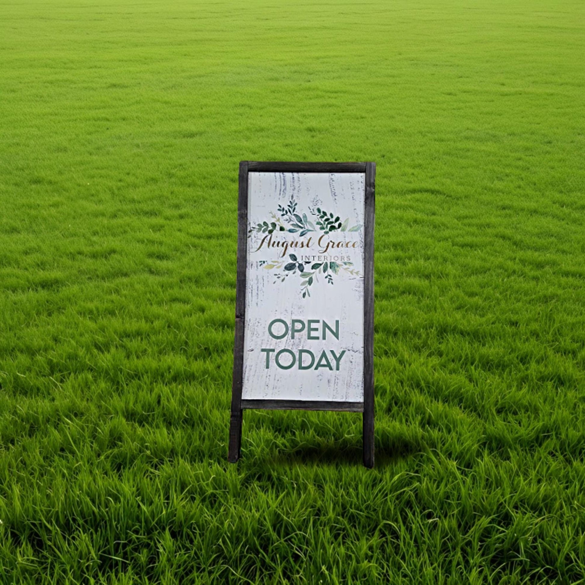 Outdoor Patio Sidewalk Sign A Frame Folding Sign Affordable Business Sign Your Logo Free Standing Large Commercial Hinge Advertising Store