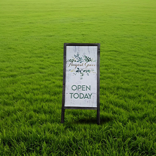 Outdoor Patio Sidewalk Sign A Frame Folding Sign Affordable Business Sign Your Logo Free Standing Large Commercial Hinge Advertising Store