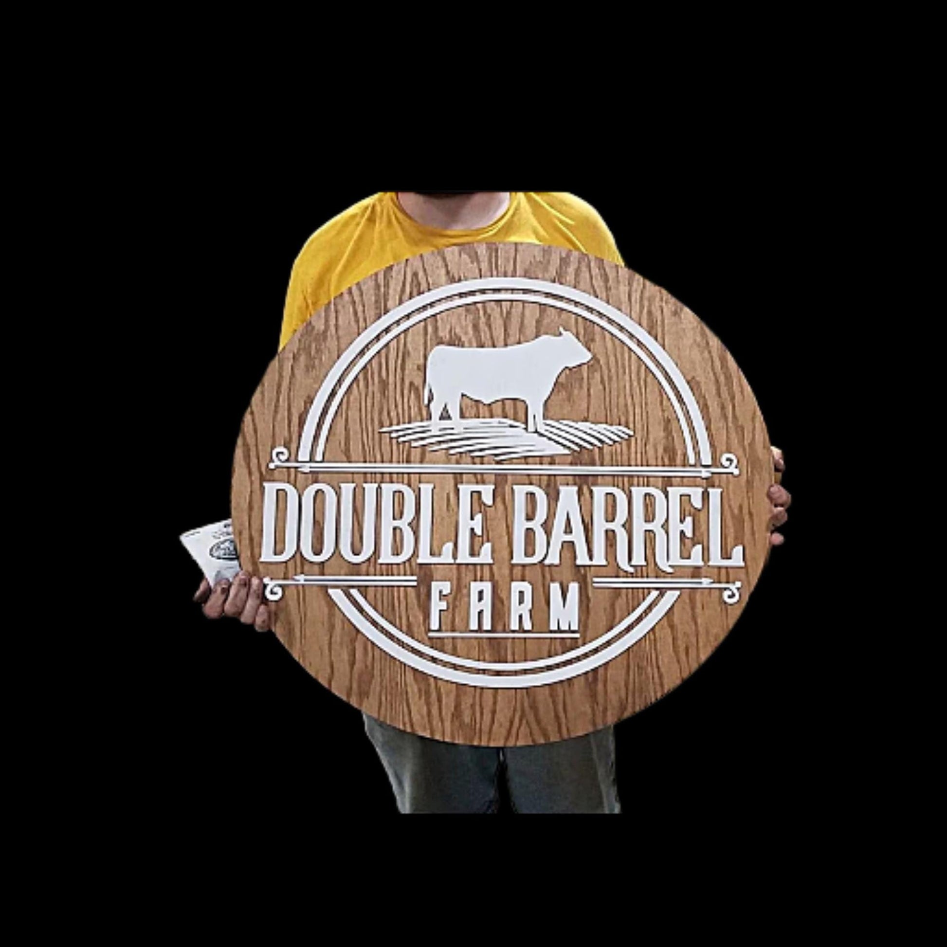large wood custom farm sign round ranch signage indoor outdoor can be hanging