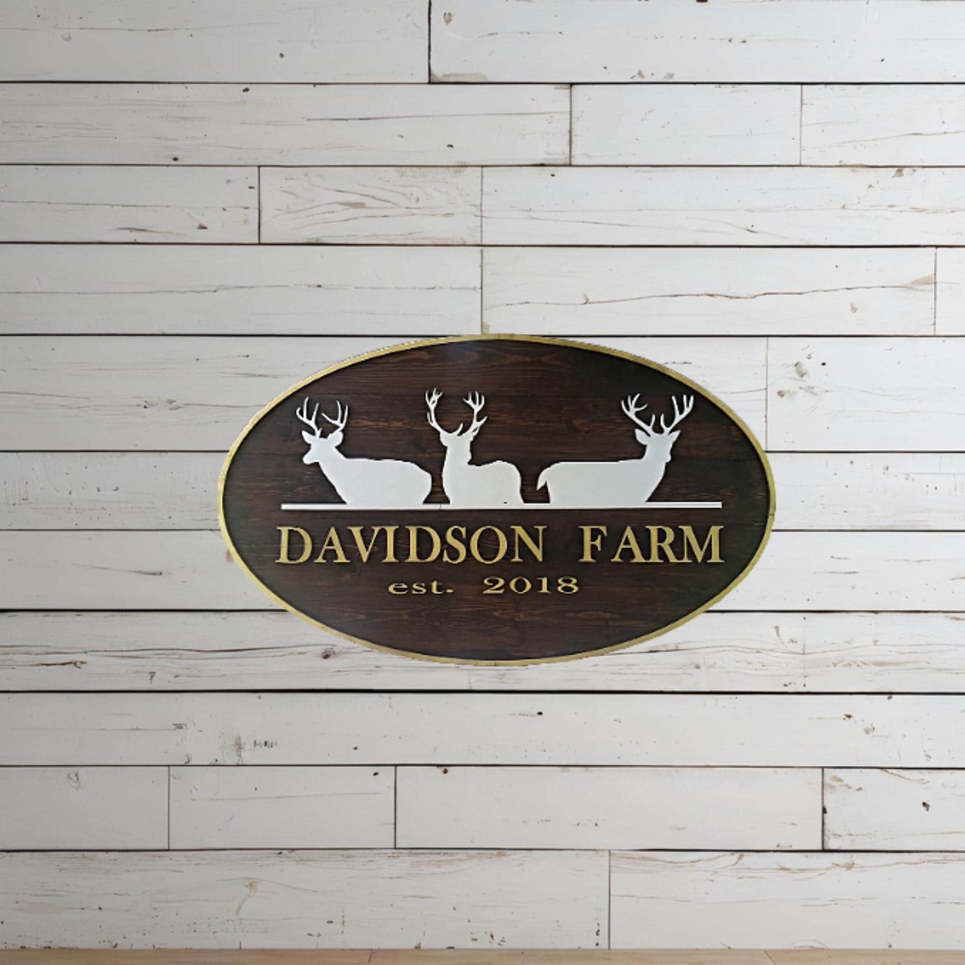 custom farm sign wood ranch signage great for hanging large or small indoor or outdoor with deer or stags